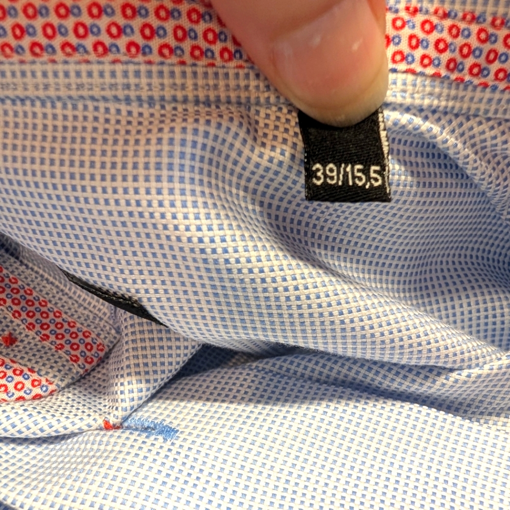 Hammer Made M&M Racing #18, Men's Collared Shirt Sz 39 15.5, W Embroidered Logos - Picture 8 of 9